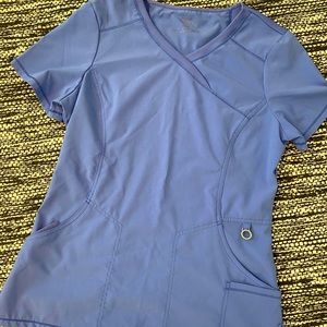 Ceil Blue Scrub Top - Cherokee Infinity Small